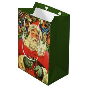 Julig jultomte i släde med leksaker