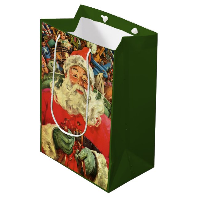 Julig jultomte i släde med leksaker (Framsidan Vinklad)