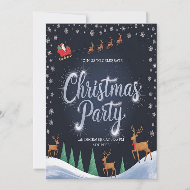 Julig jultomte julfest inbjudan   (Framsida)