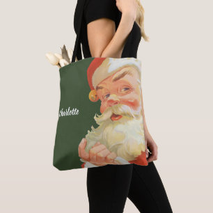 Julig jultomte med en hemlighet tygkasse