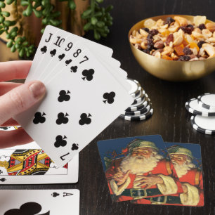 Julig jultomte med julklappar casinokort
