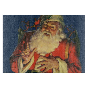 Julig jultomte med leksaker i vintage-stil