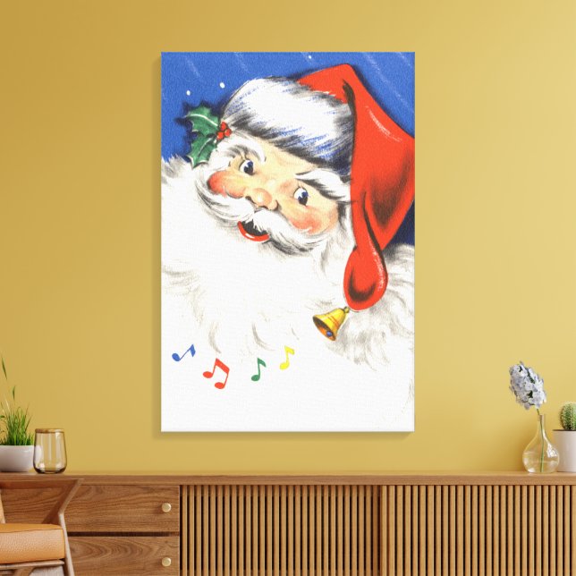 Julig jultomte med musik canvastryck (Insitu (Vardagsrum))