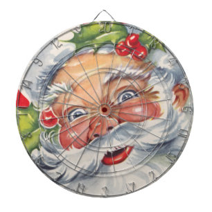 Julig jultomte med sin hatt darttavla