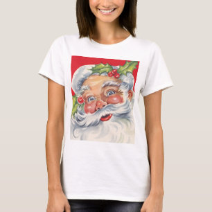 Julig jultomte med sin mössa tee