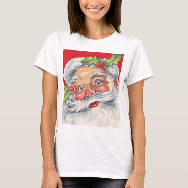 Julig jultomte med sin mössa tee (Framsida)