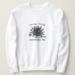 Julig kort med trassliga ljus t shirt