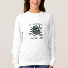 Julig kort med trassliga ljus t shirt
