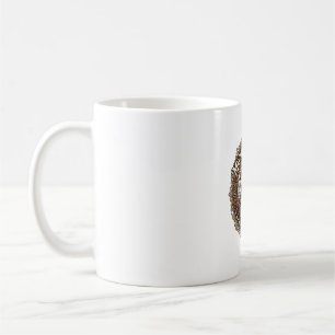 Julig Meowy Katt Jul Vintage Vektor Art S Kaffemugg