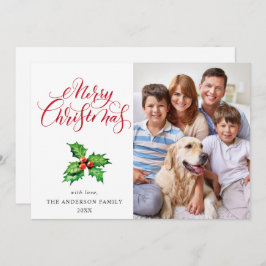 Julig Mistel Holly Bär Julhälsning Julkort