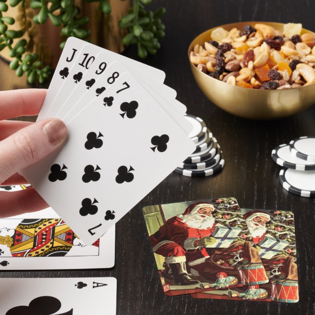 Julig nostalgi, Retro jul tomte med presenter Casinokort (På plats)