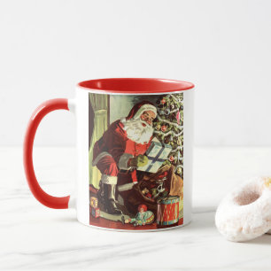 Julig nostalgi, Retro jul tomte med presenter Mugg