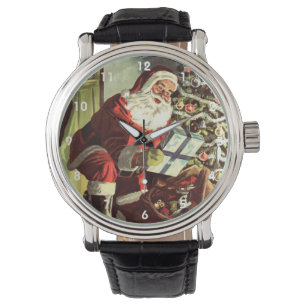 Julig nostalgi, Retro jul tomten med presenter Armbandsur