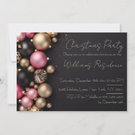 Julig och elegant julfestinladning julkort