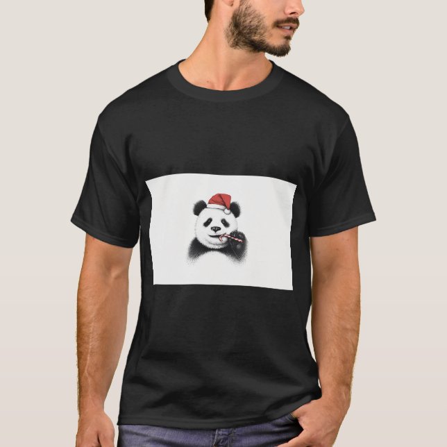 Julig Panda Kaffemugge T Shirt (Framsida)