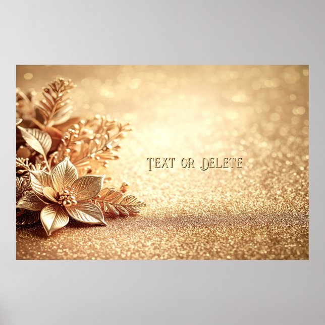Julig Poinsettiaaffisch Poster (Framsidan)