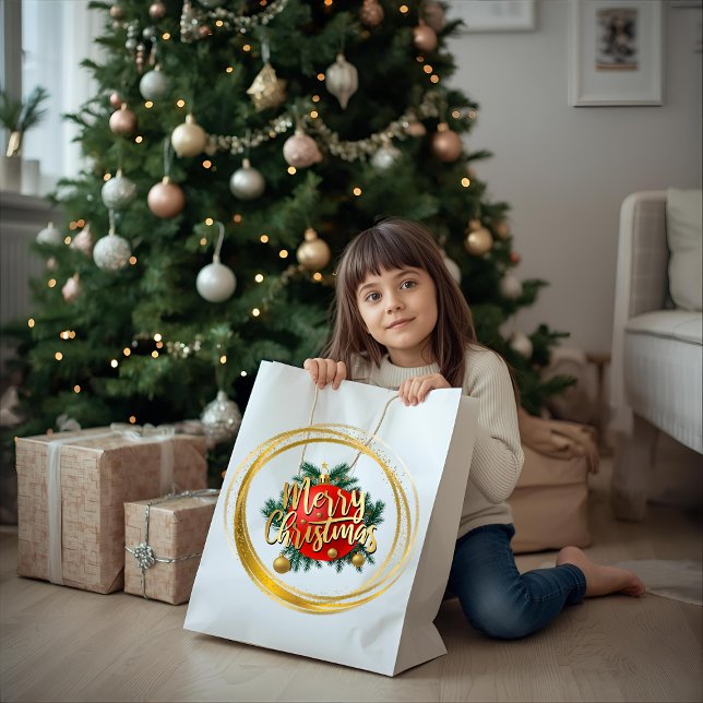 Julig presentpåse i guld (Skapare uppladdad)