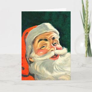 Julig Retro 50-tals Santa Claus Helgkort