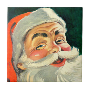 Julig Retro 50-tals Santa Claus Kakelplatta