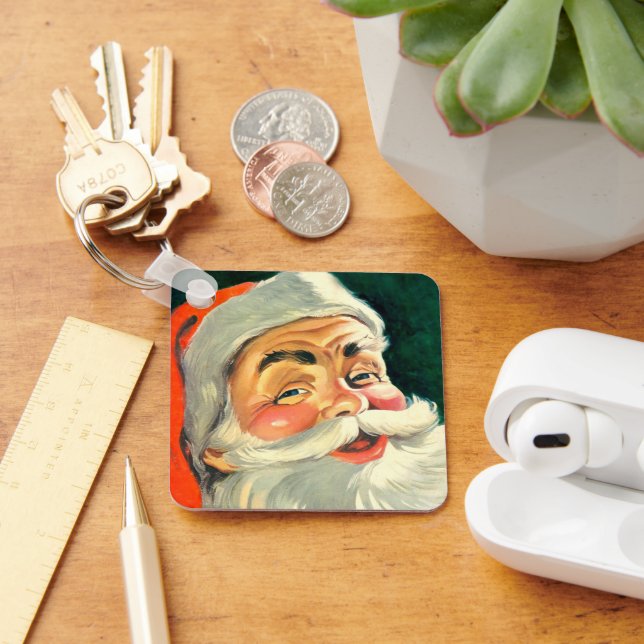 Julig Retro 50-tals Santa Claus Nyckelring (Skrivbord)
