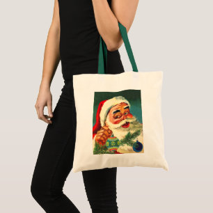 Julig Retro 50-tals Santa Claus Tygkasse