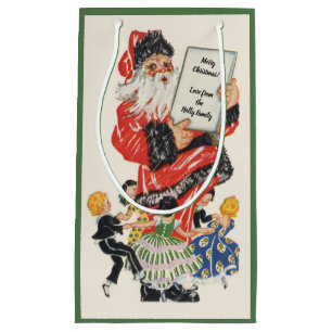 Julig Santa Claus och barn dansar