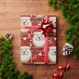 Julig Santa på tegelvägg Presentpapper