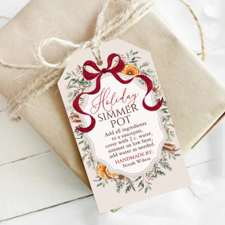 Julig Simmer Potte Jul Presentetikett
