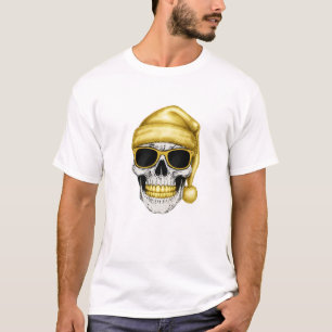 Julig T-Shirt med Lysande Santa - Glänsande Xmas T