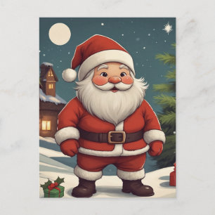 Julig Tomte God Jul Högtidlig Julkort Helg Vykort