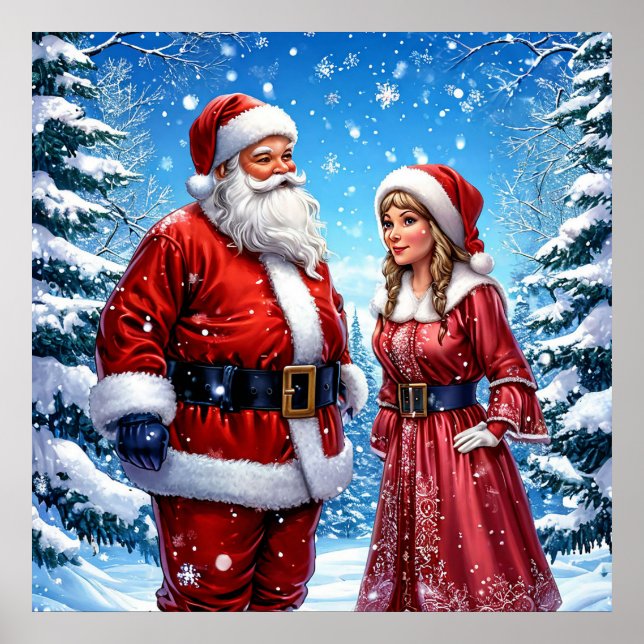 Julig Tomte och fru Tomte Poster (Framsidan)
