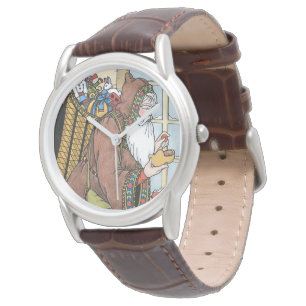 Julig tröja, Tomte Lekar Träskor Skor Armbandsur