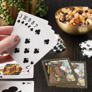 Julig tröja, Tomte Lekar Träskor Skor Casinokort