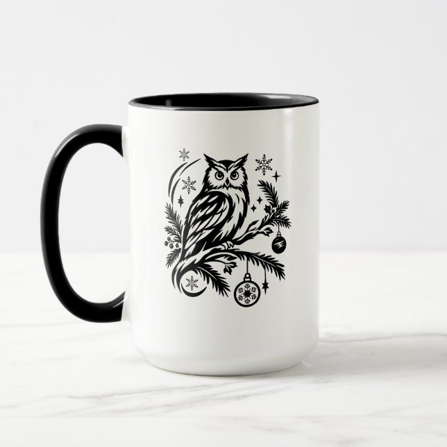 Julig uggla kaffemugg (Vänster)