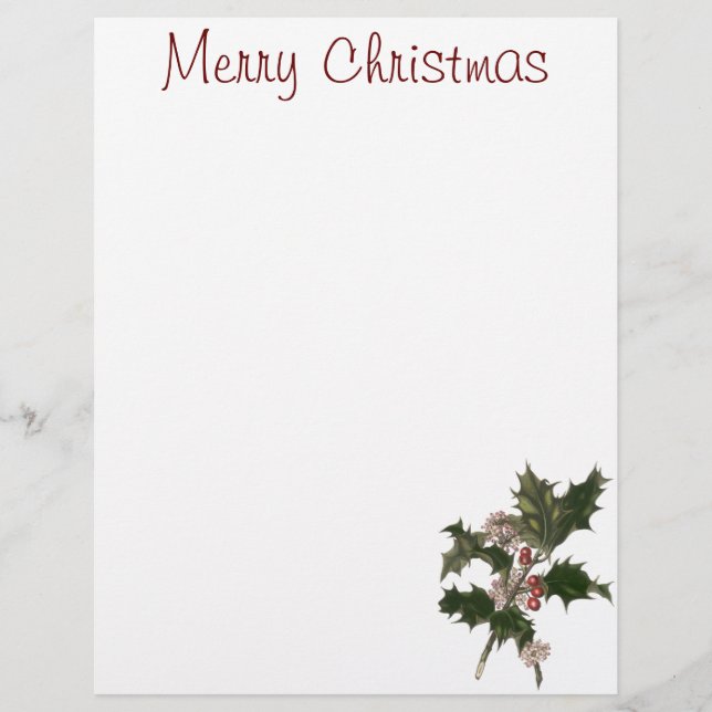 Julig vintage, grönt järnekväxter med bär (Framsida)