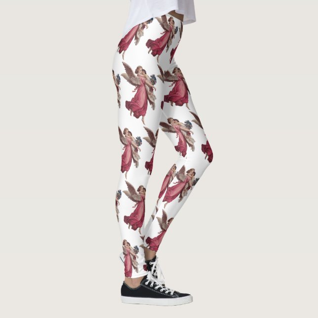 Julig vintage, viktoriansk väktarängel leggings (Höger)