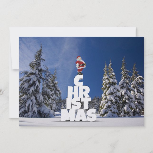 Julig vinterlandskap inbjudningar (Framsida)