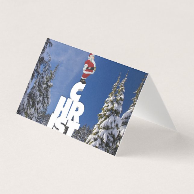 Julig vinterlandskap kort (Framsida)