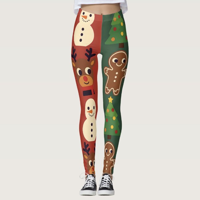 Juliga Retro-julikoner Leggings (Framsida)
