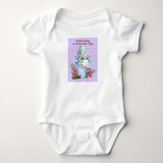 Juligt babybodys för pojke eller flicka t shirt
