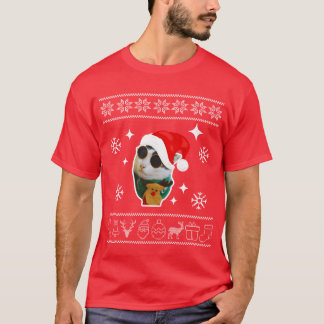Juligt fulsweaterkompis med katten t shirt