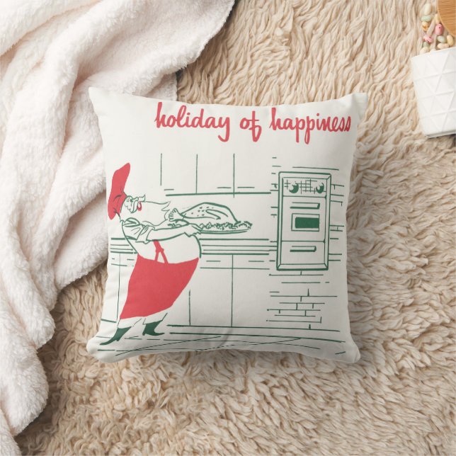 Juligt jul, tomte kock och kalkon kudde (Filt)