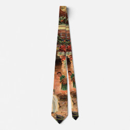 Juligt julfirande, viktoriansk tomte barn slips