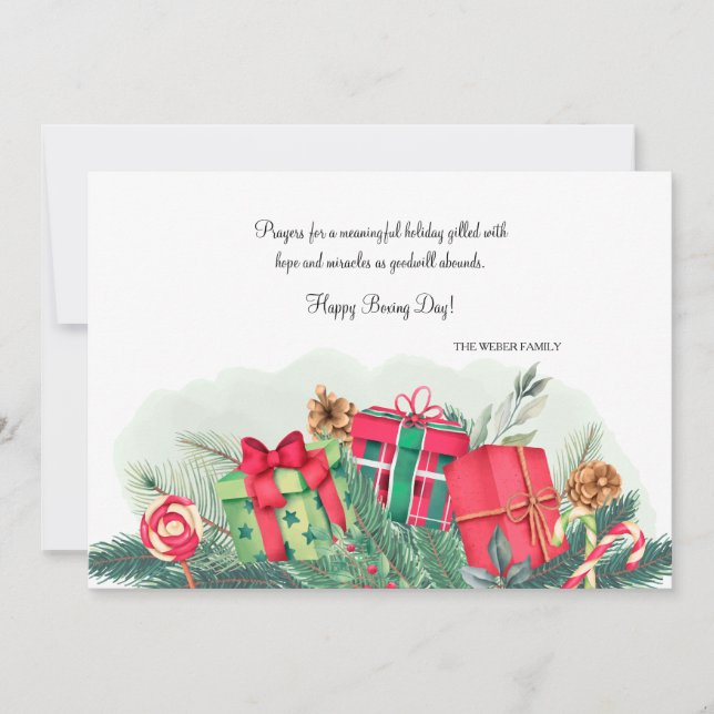 Juligt julkort för annandag jul (Framsida)