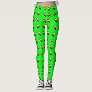 Juligt puggyllstrumpor gröna leggings