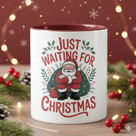 Juligtasken Väntar På Julen Tomte 330ml Kaffemugge Mugg