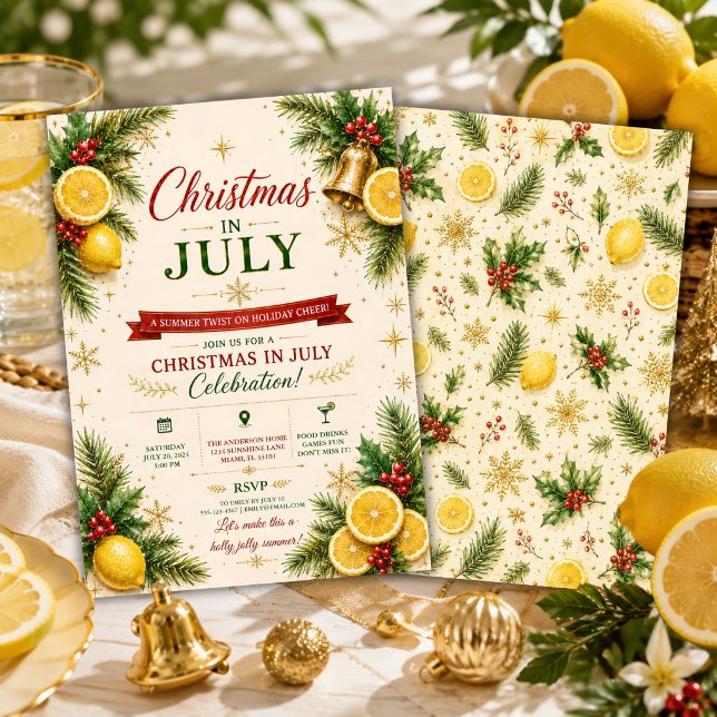 Julijul citrusfest inbjudningar (Skapare uppladdad)