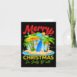 Julijul fir Palmträd Xmas Träd Strand Sommar Kort