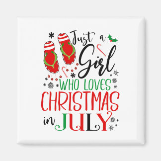 Julijul firande En Tjej Som Älskar Jul Magnet