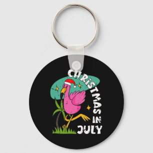 Julijul firande flamingo söß strand sommar jul nyckelring
